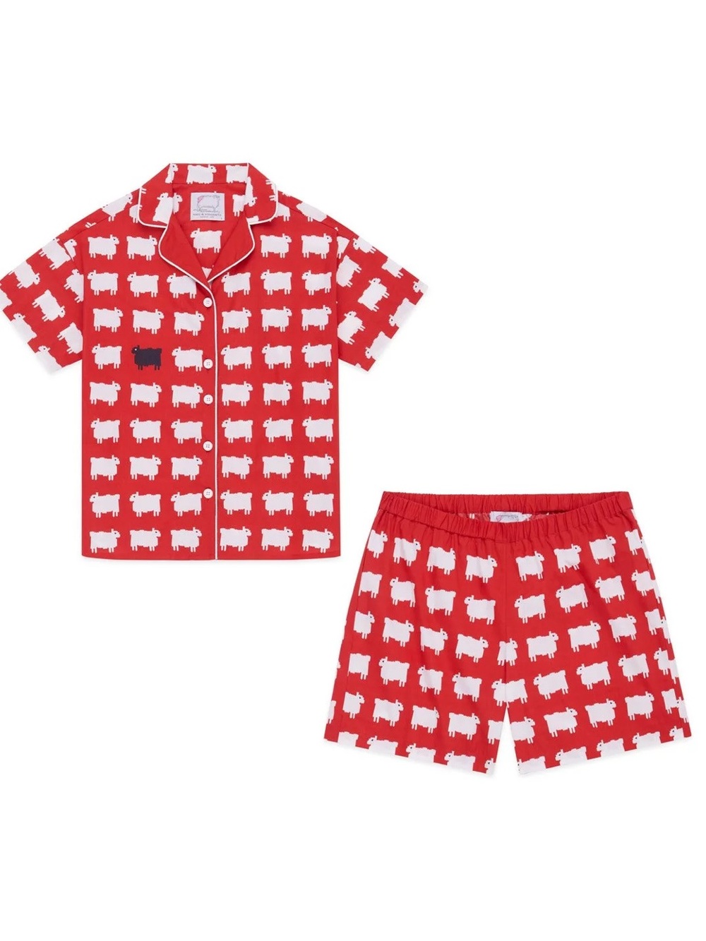 Warm & Wonderful Pajama Set Black Sheep Princess Diana 100% cotton Large